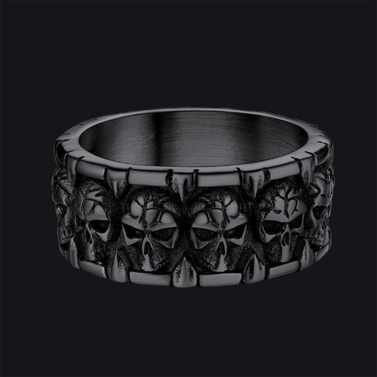 Skull Evil Teeth Stainless Steel Ring for