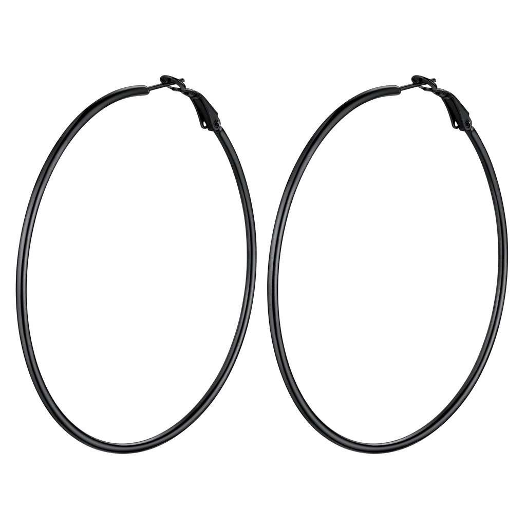 Lightweight Large Hoop Earrings for Lobster Clasp