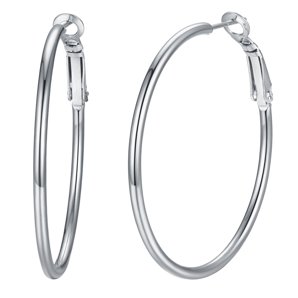 Lightweight Large Hoop Earrings for Lobster Clasp