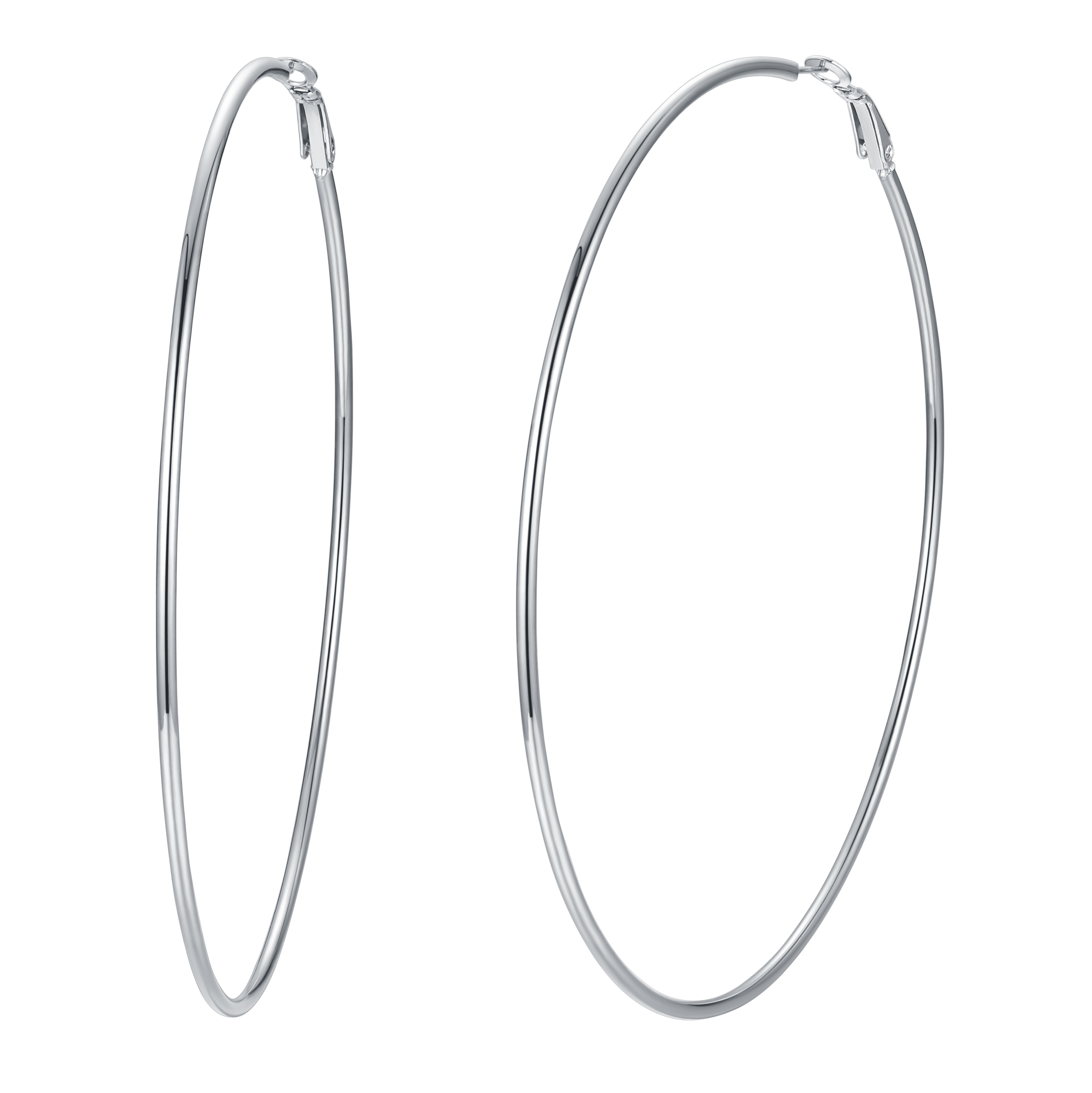 Lightweight Large Hoop Earrings for Lobster Clasp