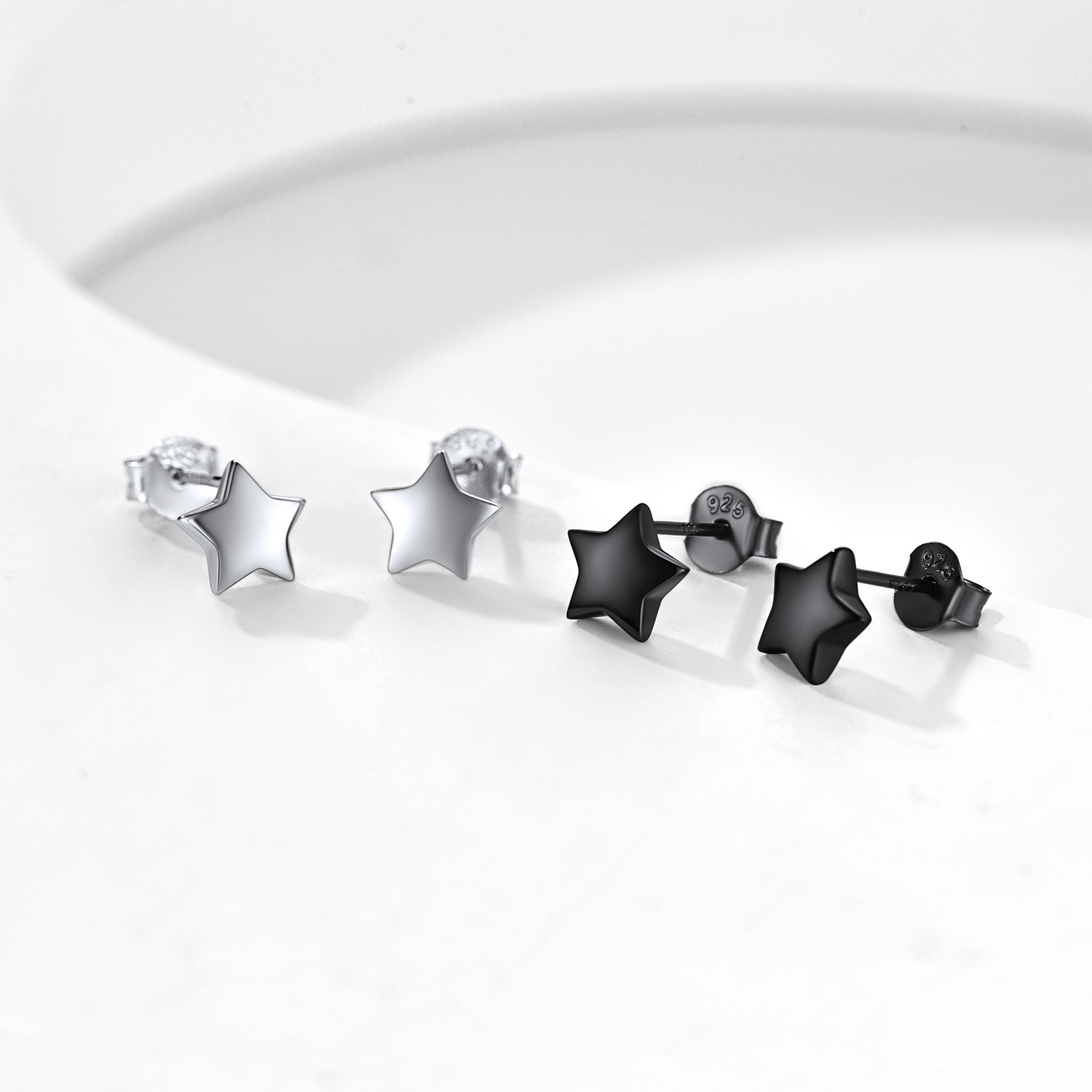 925 Sterling Silver Star Stud Earrings Gift for
