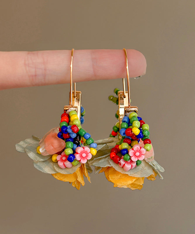 Stylish Rainbow Copper Alloy Hoop Earrings