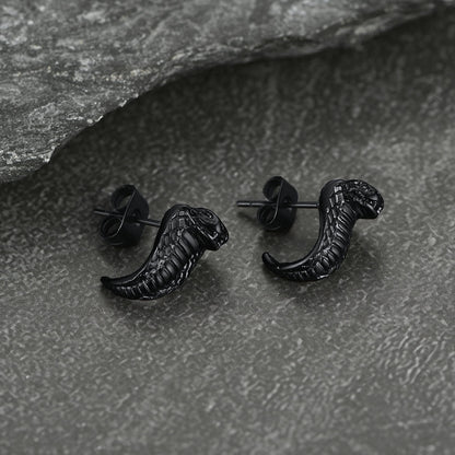 Punk Cobra Snake Stud Earrings for
