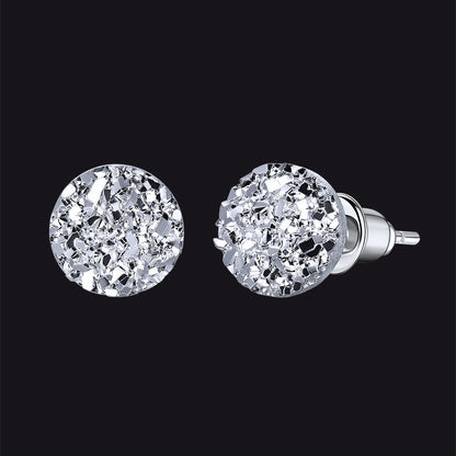 925 Sterling Silver Diamond Stud Earrings for