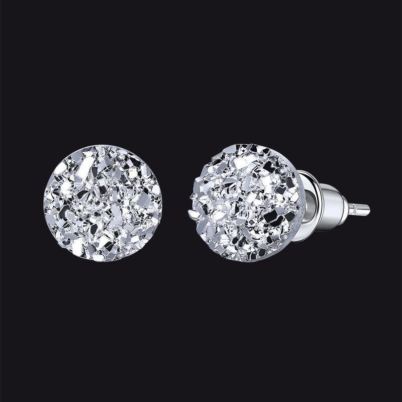 925 Sterling Silver Diamond Stud Earrings for
