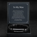 Custom Braided Black Leather Bracelet Birthday Gift for