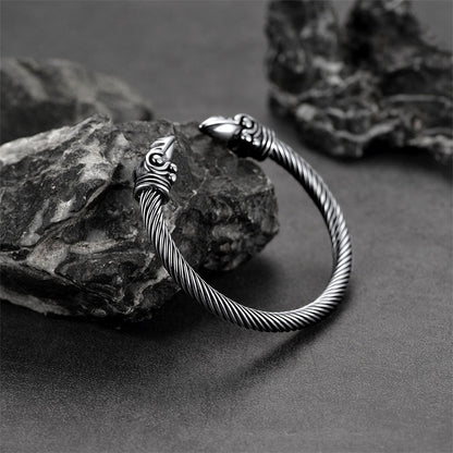 Faithheart Viking Raven Cuff Bracelet Bangle for