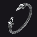 Faithheart Viking Raven Cuff Bracelet Bangle for