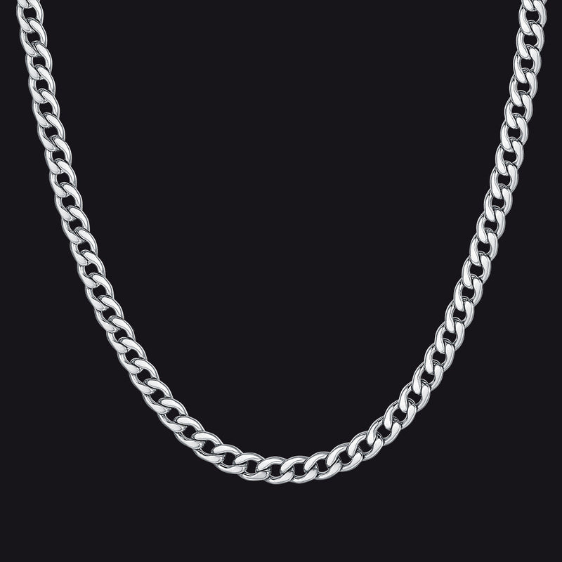 Sturdy Cuban Link Chain Necklace Lobster Clasp for