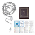 Dainty Virgin Mary Rosary Beads Necklace With Prayer Card & Box