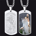 Customized Saint Michael Dog Tag Necklace With Picture