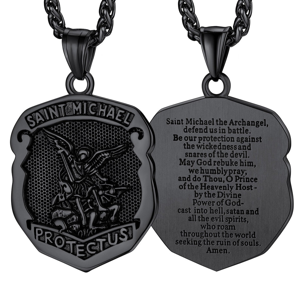 Catholic Saint Michael Pendant Necklace for