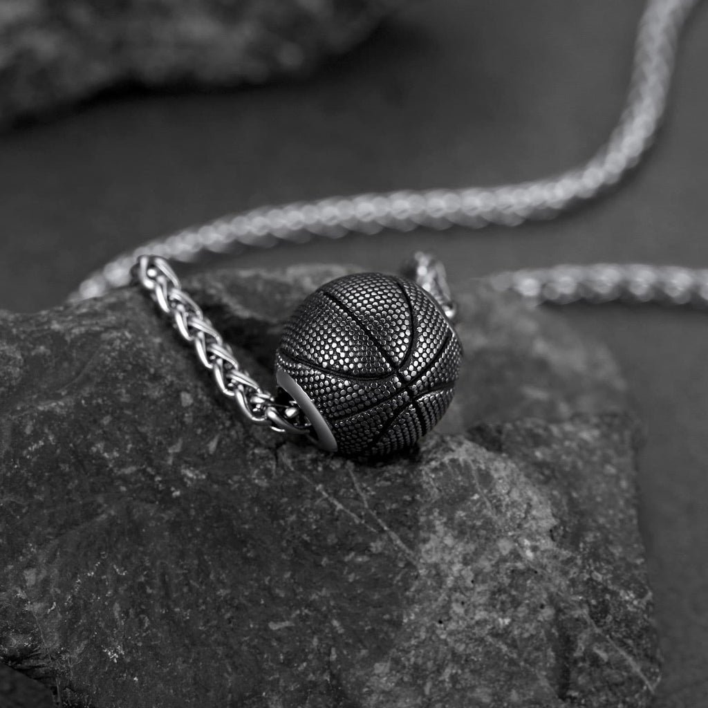 3d Basketball Pendant Necklace for