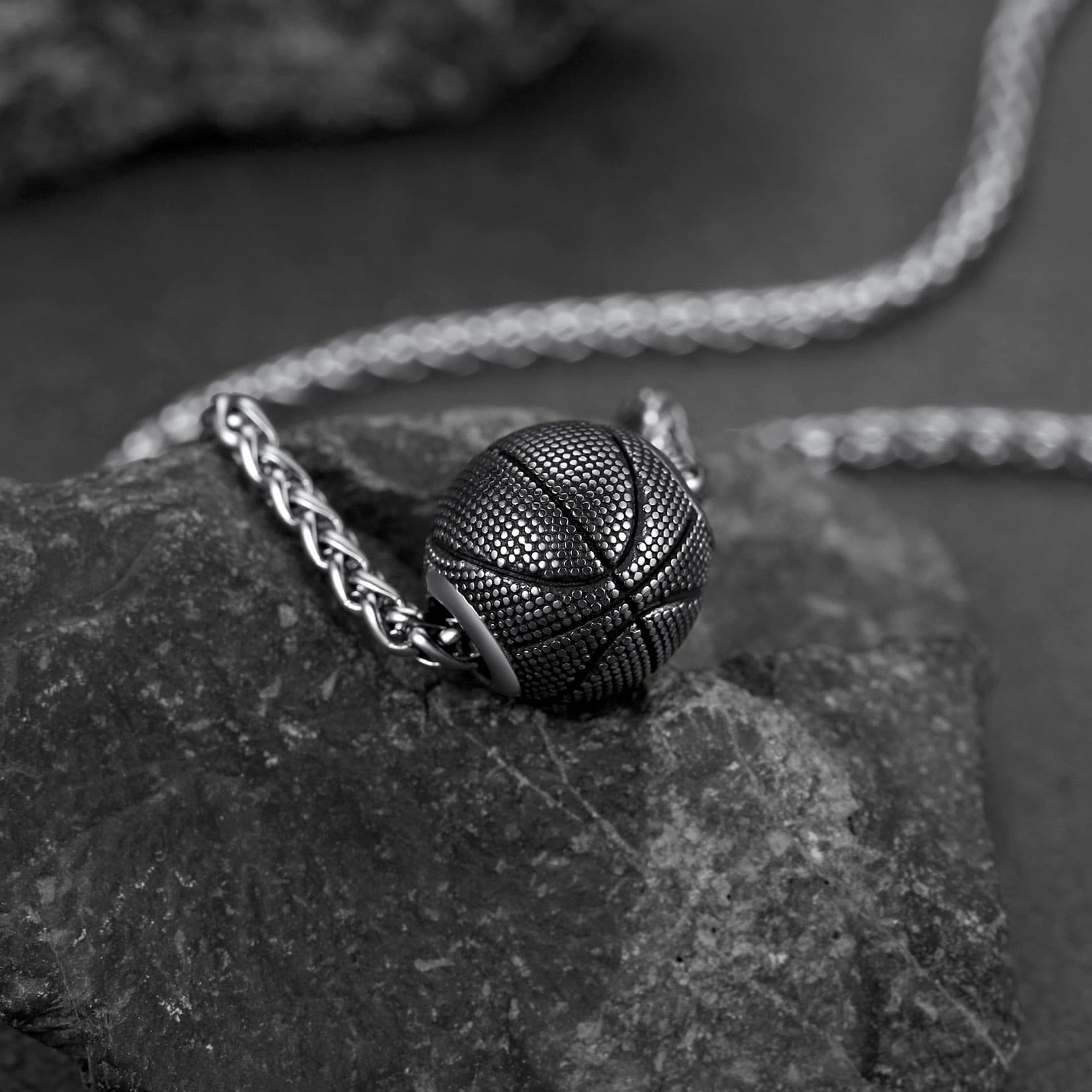3d Basketball Pendant Necklace for