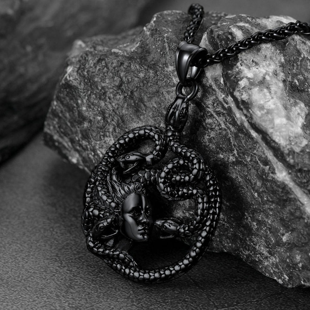 Mythology Medusa Gorgon Necklace Stainless Steel