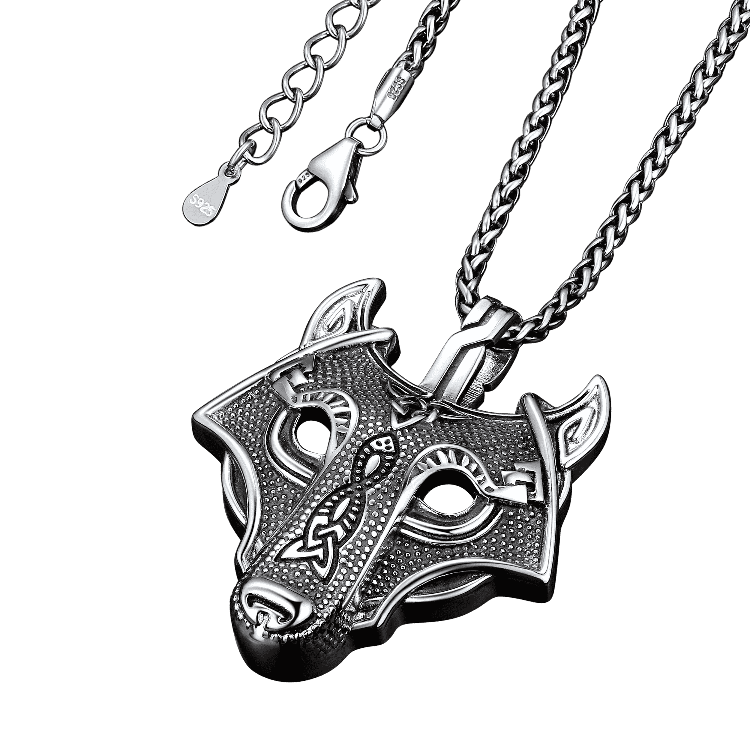 Norse Viking Celtic Wolf Necklace Amulet Jewelry for