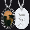 Personalized Photo Pendant Necklace With Skull for