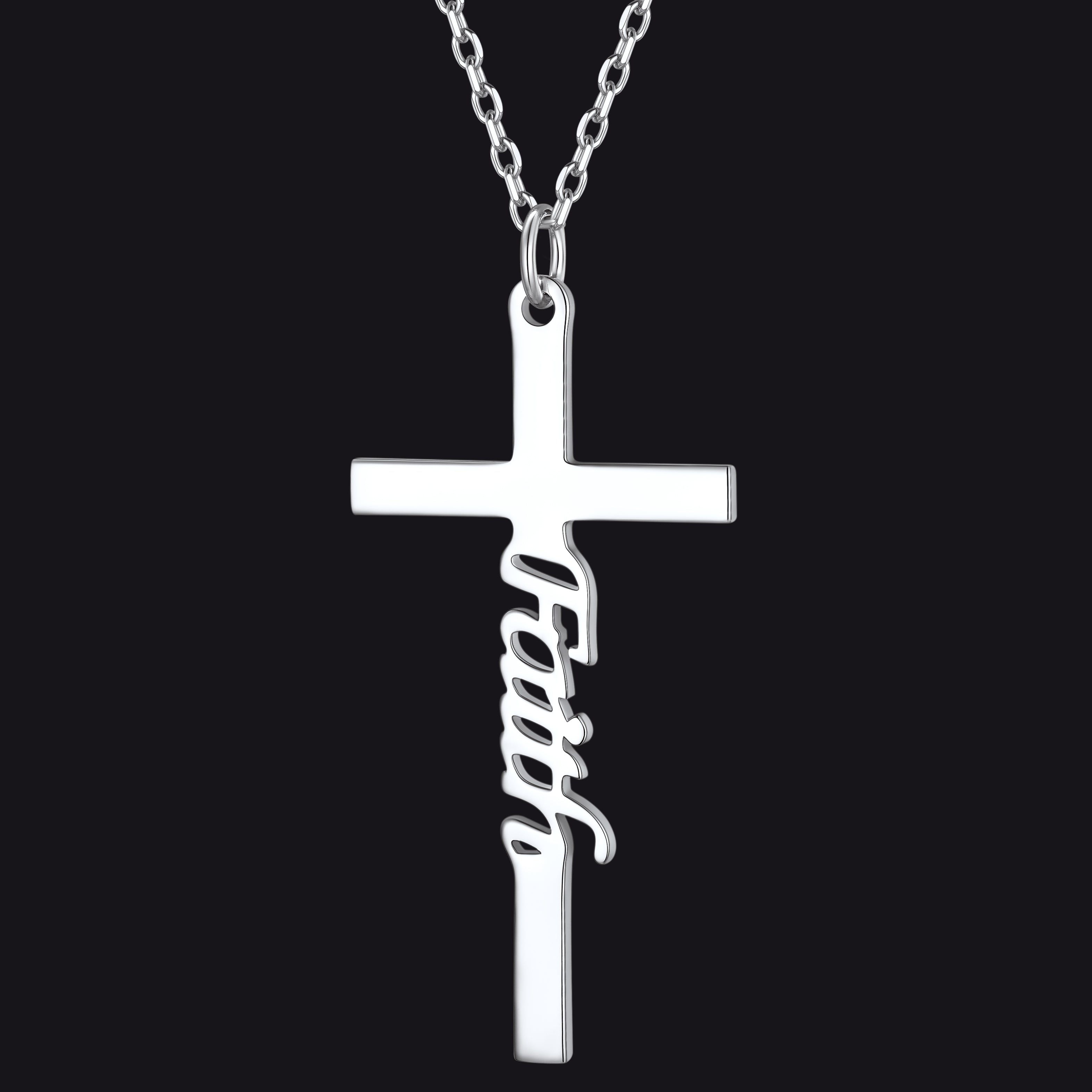 Christian Faith Cross Necklace Pendant for