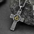 Masonic Celtic Cross Pendant Necklace for