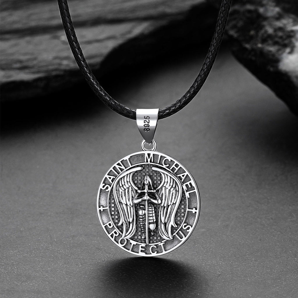 Christian Saint Michael Pendant Necklace Medal for