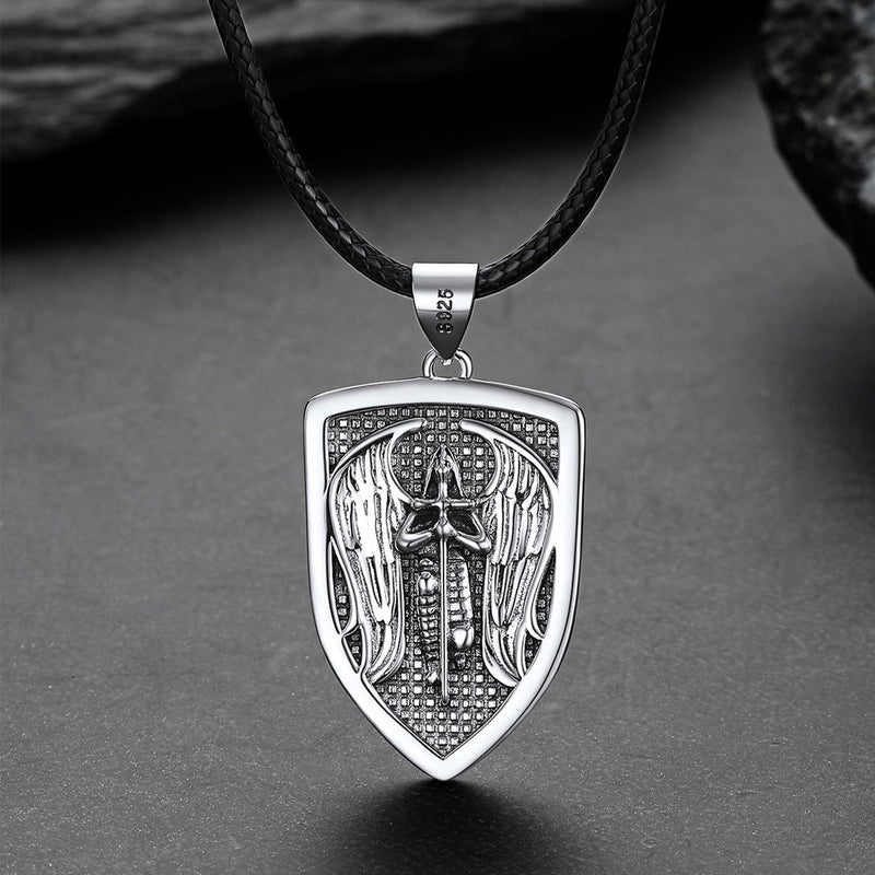 Shield Archangel St. Michael Protection Necklace for