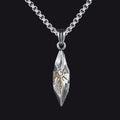 Punk Wishing Stone Tribal Rune Sun Pattern Necklace for