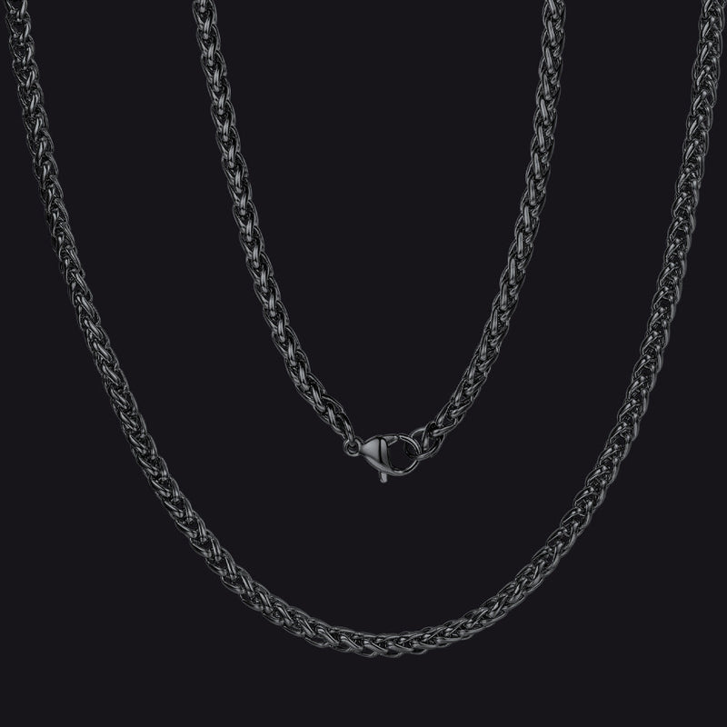 Spiga Wheat Chain Stainless Steel Link Necklace for