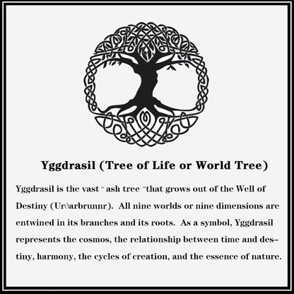 Tree of Life Runes Stainless Steel Viking Pendant