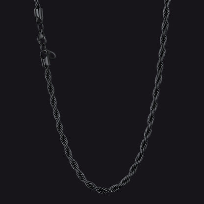Twisted Rope Chain Stainless Steel Link Necklace for