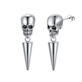 Flash Punk Spike Skull Earrings for