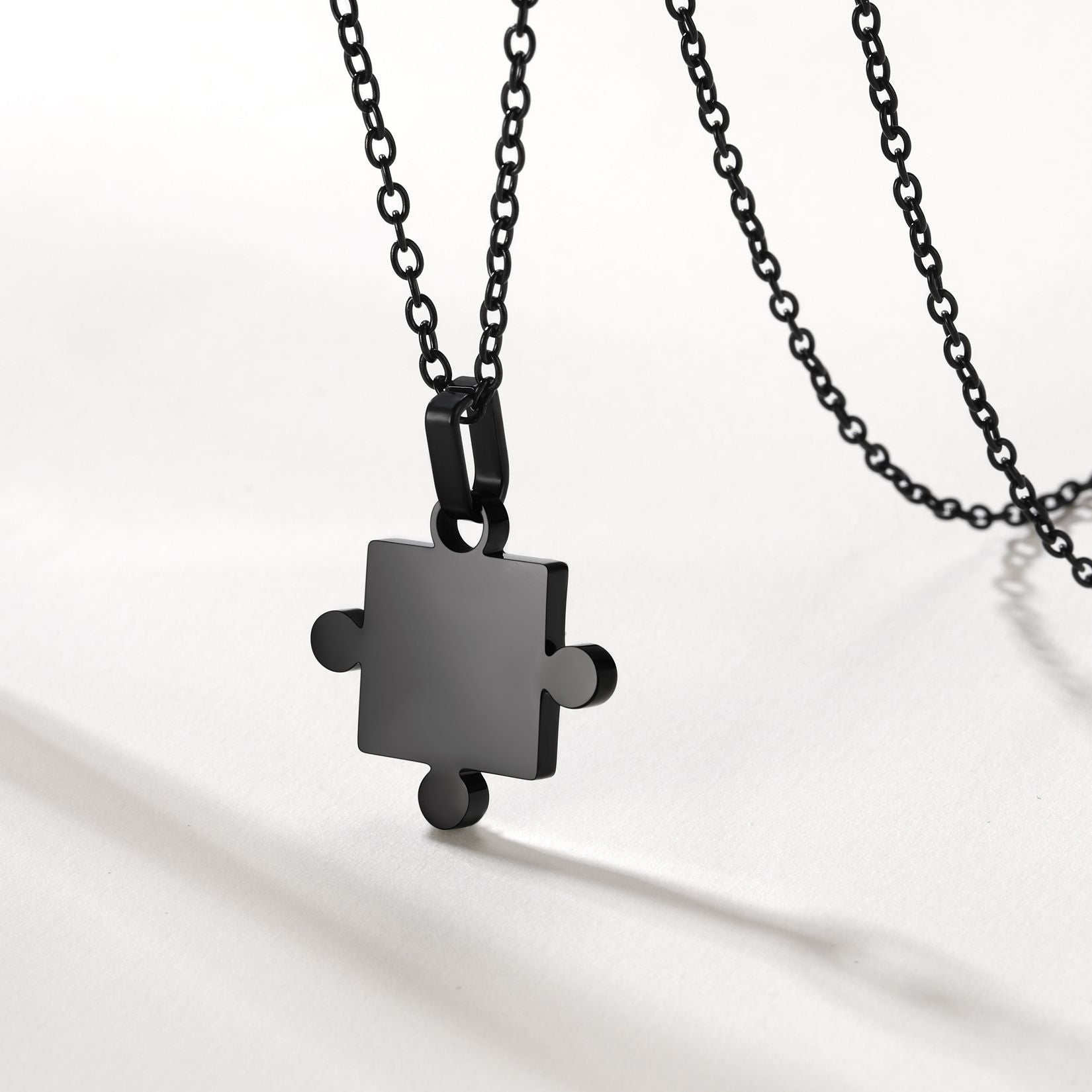 Custom Puzzle Matching Necklaces for Couple Mom Daughter 2pcs