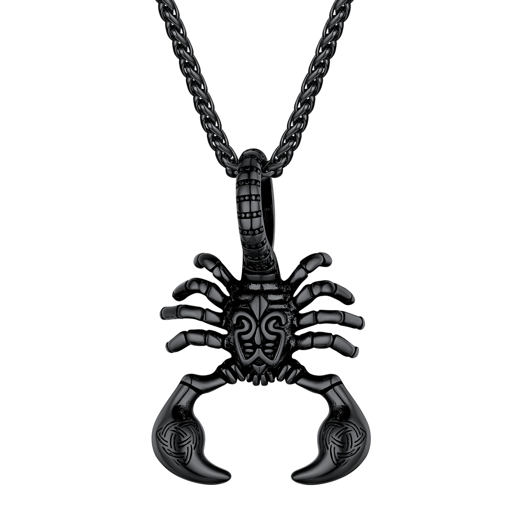 Celtic Knot Scorpion Pendant Necklace for