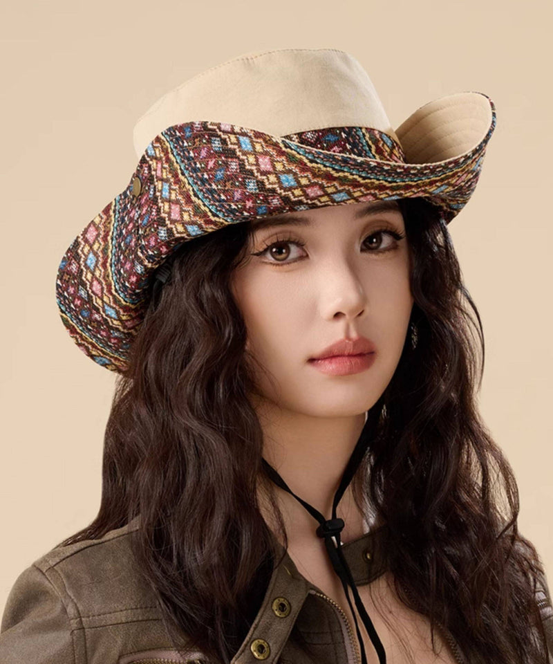 Unique Khaki Outdoor Drawstring Bucket Hat