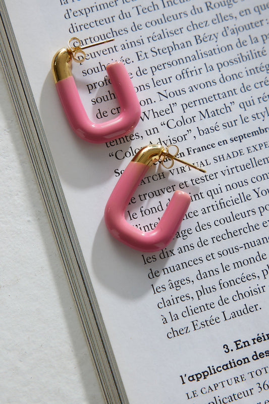18k Gold Plated Dipped in Love Earrings Gold
