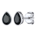 Flash Silver Water Drop Cubic Zirconia Stud Earrings for