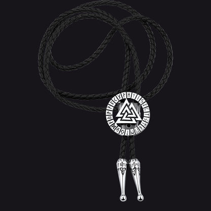 Viking Valknut Bolo Tie for