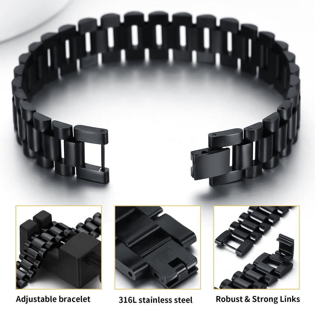 15mm Chunky Watch Band Chain Bracelet Watch Strap Bracelet for