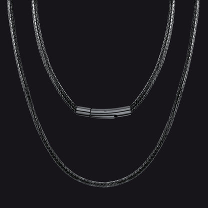 Braided Leather Cord Chain Wax Rope Necklace for 2mm/3mm