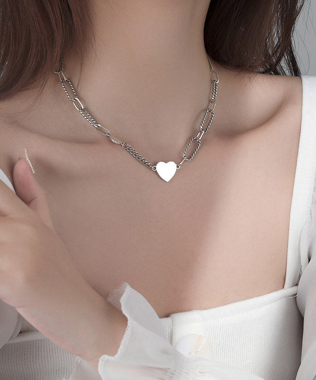 Sterling Silver Overgild Love Necklace