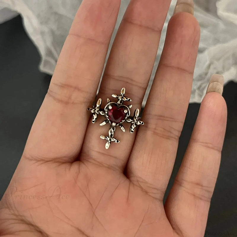 Dark Crystal Ebony Spider Ring