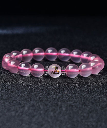 Pink Crystal the Twelve Chinese Zodiac Signs Bracelet