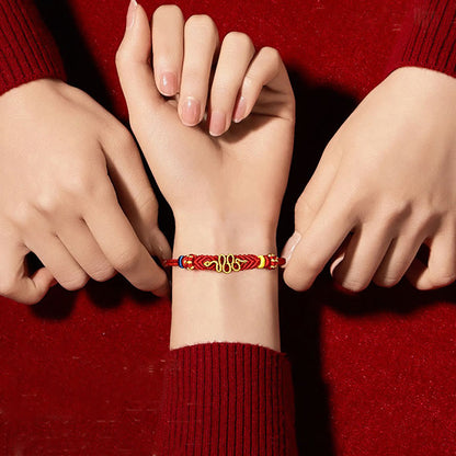 Adult Red String Eight Thread Peace Knot Protection Bracelet