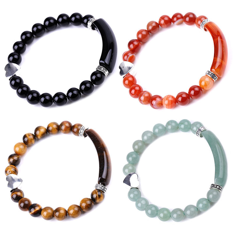 Buddha Stones Natural Crystal Beads Heart Bracelet