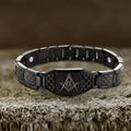 Ag Fiber Germanium Stone Stainless Steel Bracelet