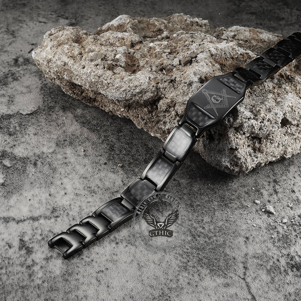 Ag Fiber Germanium Stone Stainless Steel Bracelet