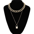Alternative Style Padlock Pendant / Punk Necklace Chain Lock