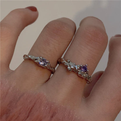 [] Brielle Amethyst Ring Set