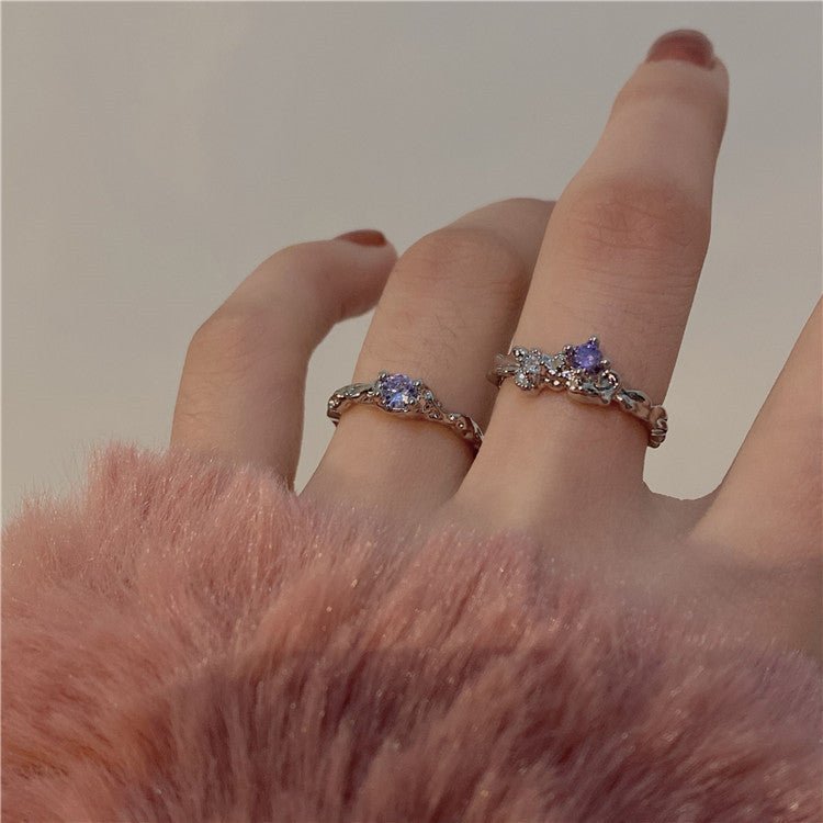 [] Brielle Amethyst Ring Set