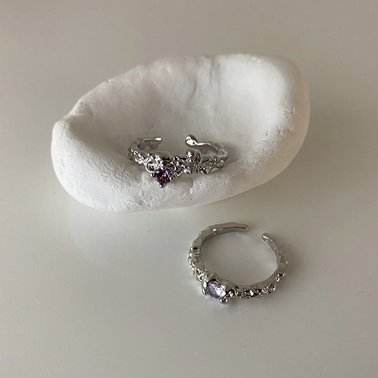 [] Brielle Amethyst Ring Set