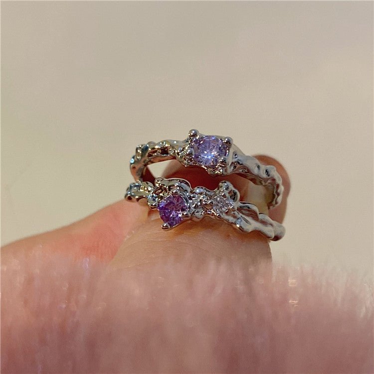 [] Brielle Amethyst Ring Set